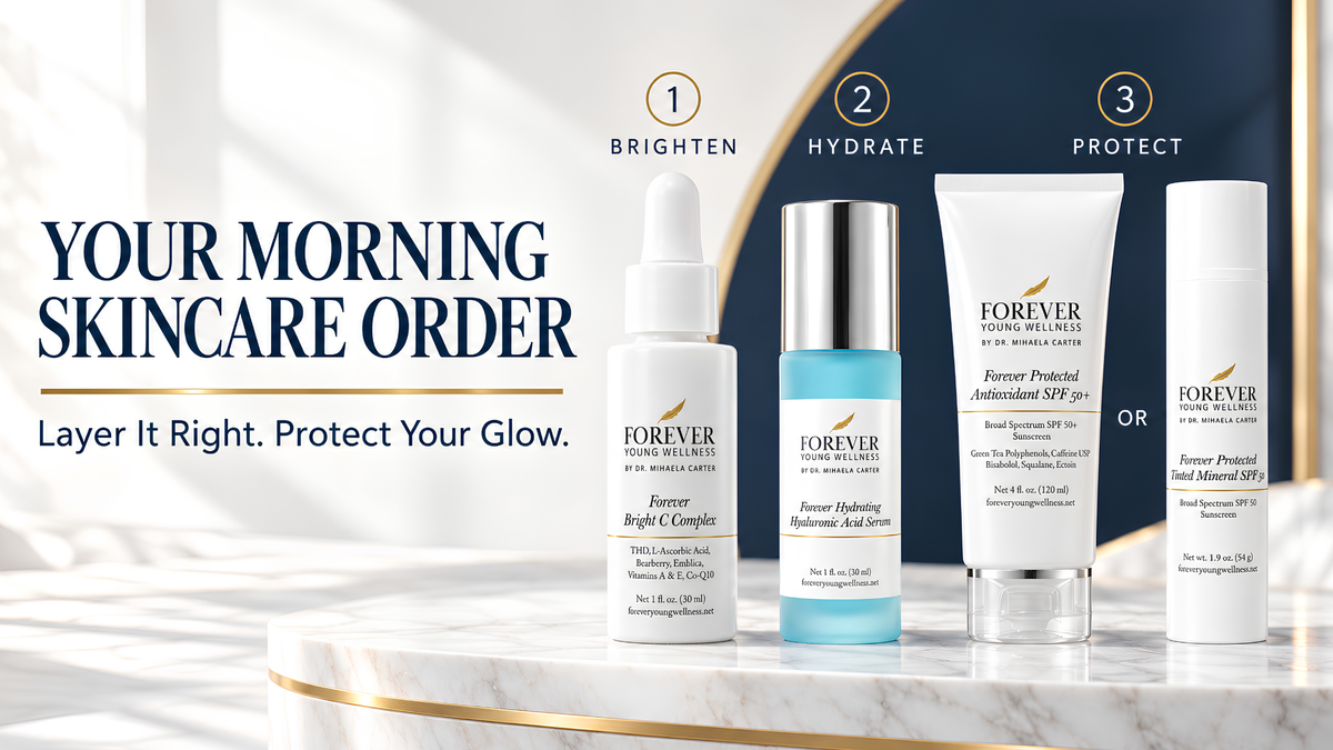 The Correct Morning Skincare Order: Vitamin C, Hyaluronic Acid and SPF