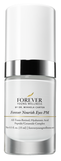 Retinol eye cream with peptides and hyaluronic acid for anti-aging and hydration