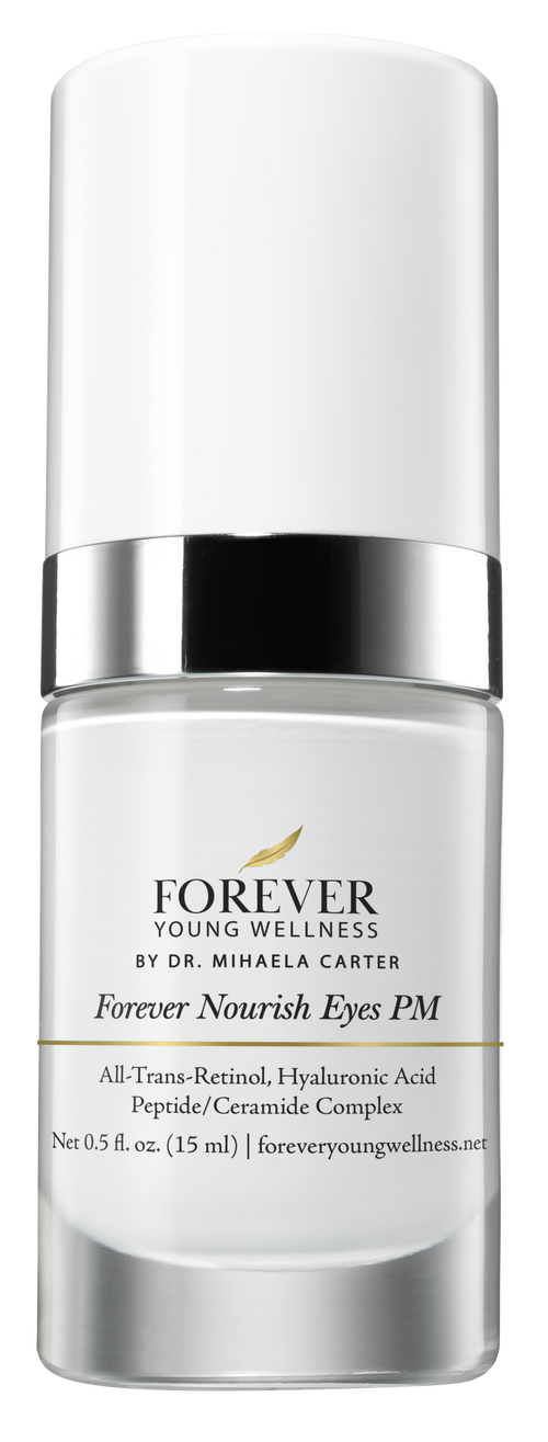 Retinol eye cream with peptides and hyaluronic acid for anti-aging and hydration